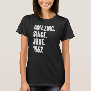55 jaar oud 55e verjaardag geweldig sinds juni 196 t-shirt