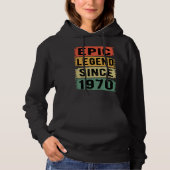 55 jaar oud Bday 1970 Epic Legend 55e verjaardag Hoodie (Voorkant)