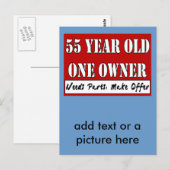 55 jaar oud, één eigenaar - heeft onderdelen nodig briefkaart (Voorkant / Achterkant)