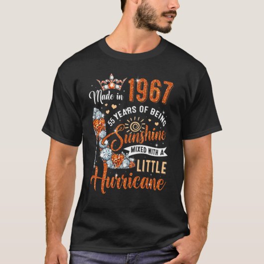 55 jaar oud gemaakt in 1967 koningin Diamond T-shirt (Voorkant)