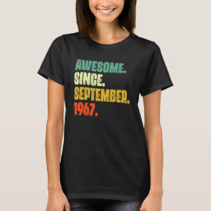 55 jaar oud Geweldige sinds september 1967 55e 4 T-shirt