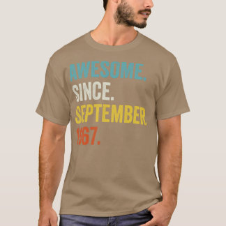 55 jaar oud Geweldige sinds september 1967 55e mil T-shirt