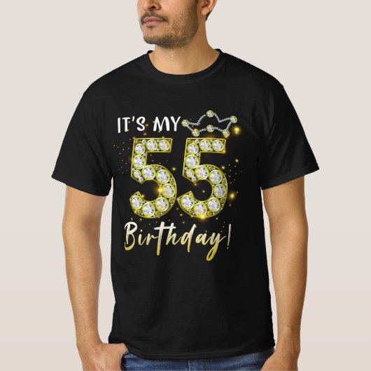 55 jaar oud Het is mijn 55e verjaardag Diamon T-shirt (Voorkant)