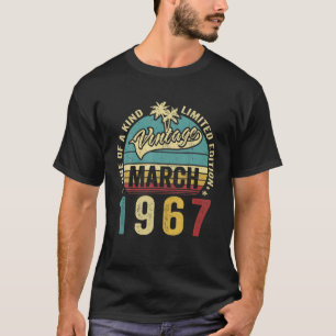 55 jaar oud maart 1967 Decoraties 55Th B T-shirt