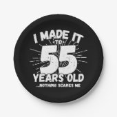 55 Jaar Oud Sarcastisch Meme Grappig 55e Verjaarda Papieren Bordje (Voorkant)