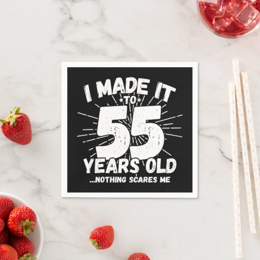 55 Jaar Oud Sarcastisch Meme Grappig 55e Verjaarda Servet (Insitu)
