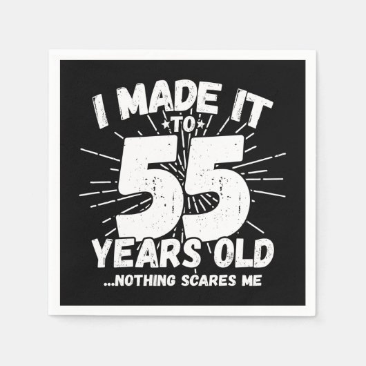 55 Jaar Oud Sarcastisch Meme Grappig 55e Verjaarda Servet (Voorkant)