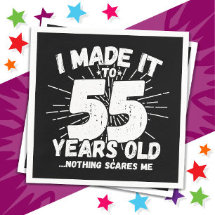 55 Jaar Oud Sarcastisch Meme Grappig 55e Verjaarda Servet