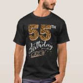 55 Jaar Oud Verjaardag Luipaard Print 55e Verjaard T-shirt (Voorkant)