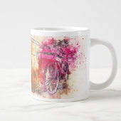 55 jaar oud verjaardagsfeestje Waterverf Splash Grote Koffiekop (Rechts)