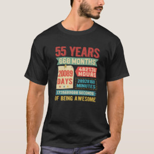 55 jaar oude 55e verjaardag t-shirt