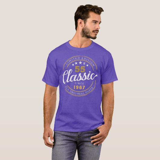 55 jaar oude cadeauretro  Classic 1967 Limit T-shirt (Voorkant volledig)
