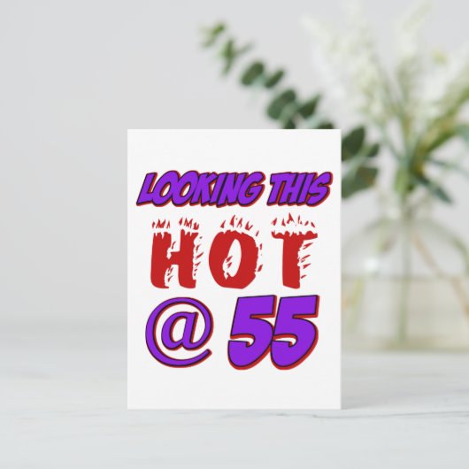 55 jaar oude design briefkaart (Staand voorkant)