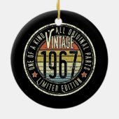 55 jaar oude  editie 1967 Limited Edition 55th Keramisch Ornament (Achterkant)