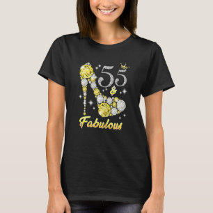 55 jaar oude Fabulous Diamond Crown Shoes 5 T-shirt