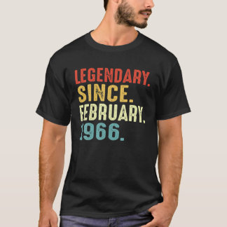 55 jaar oude geboorte Gift Legendary sinds februar T-shirt