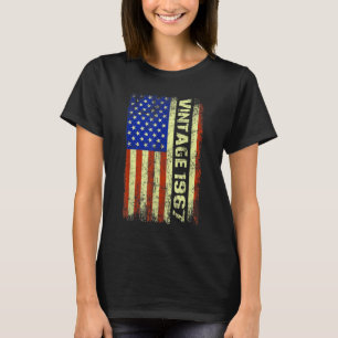 55 jaar oude geschenken 1967 Amerikaanse vlag 55t T-shirt
