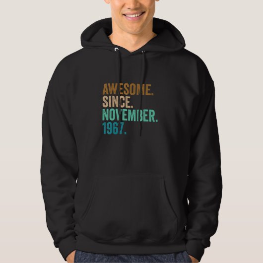 55 jaar oude geschenken Geweldige sinds november 1 Hoodie (Voorkant)