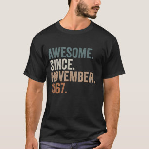 55 jaar oude geschenken Geweldige sinds november 1 T-shirt