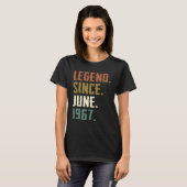 55 jaar oude legend sinds juni 1967 55e dag t-shirt (Voorkant volledig)