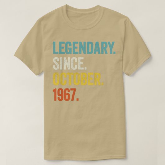55 jaar oude legendaris sinds oktober 1967 55e ver t-shirt (Design voorkant)