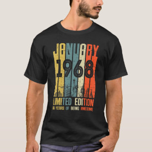 55 jaar oude Mannen van januari 1968 T-shirt
