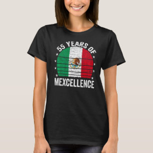 55 jaar oude Mexicaan 55e verjaardag pun vin T-shirt