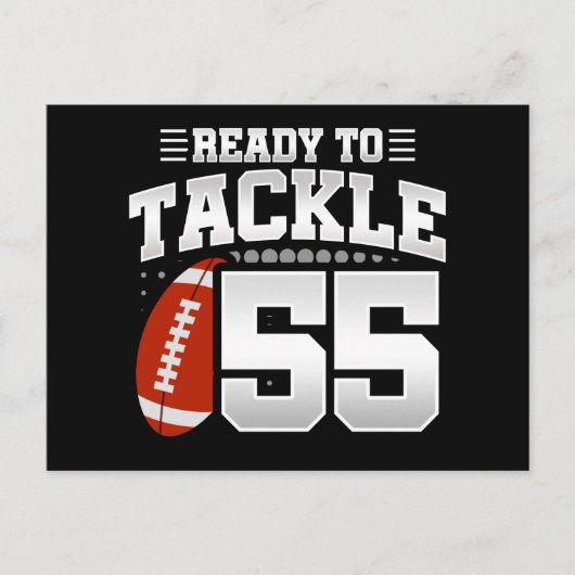 55 Jaar Oude Tackle Voetbal Feestje 55ste Verjaard Briefkaart (Voorkant)