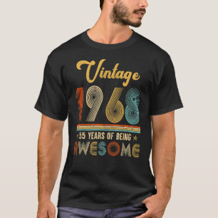 55 jaar oude Vintage 1968 55e verjaardag T-shirt