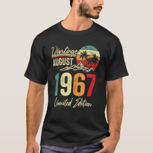 55 jaar Oude Vintage augustus 1967 55e verjaardag T-shirt