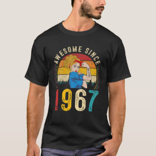 55 jaar oude vrouwen 55 jaar Geweldige sinds 1966 T-shirt