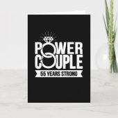 55 Jaar Sterk Krachtig Koppel Cute 55e Trouwdag Kaart (Voorkant)