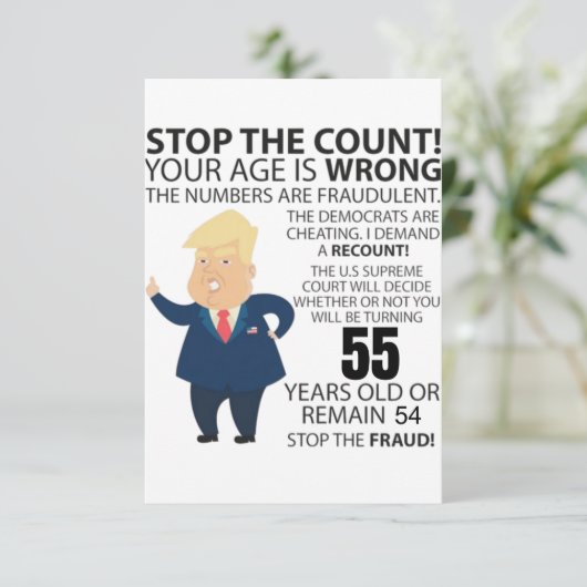 55 jaar Trump Happy Birthday Cadeau Funny (Staand voorkant)