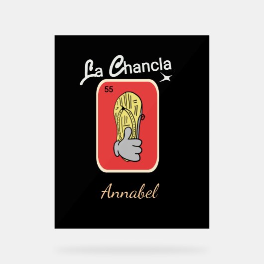 55 La Chancla Acryl Bord (Voorkant)