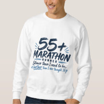 55+ Marathonloper Langzamer Maar Verder Lopen