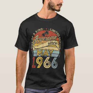 55 mei 1966  55e verjaardag van de 55e verjaardag  t-shirt