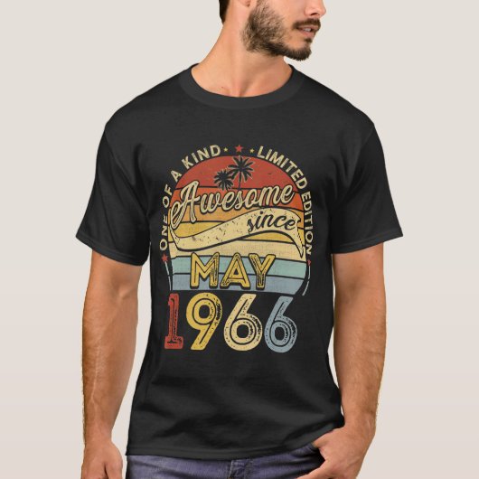 55 mei 1966  55e verjaardag van de 55e verjaardag  t-shirt (Voorkant)