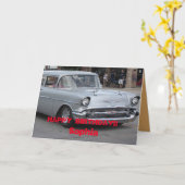 55 Nomad Station Wagon Wenskaart. Kaart (Gele Bloem)