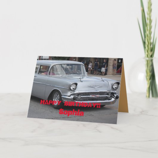 55 Nomad Station Wagon Wenskaart. Kaart (Voorkant)