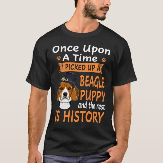 55 One Upon A Time Beagle Puppy T-shirt (Voorkant)