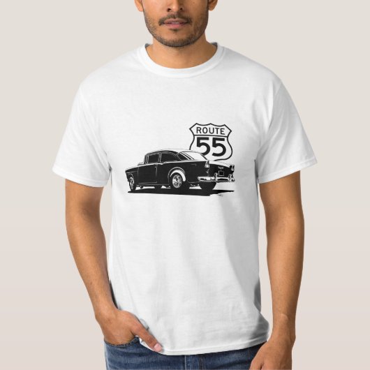 55 op route 55 t-shirt (Voorkant)