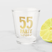55-partijenbemanningen 55e verjaardag shot glas (Voorkant)