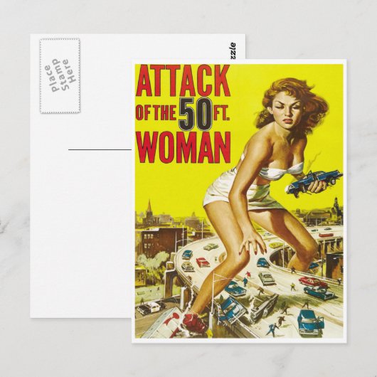 55-voet Alien-vrouwen Briefkaart (Voorkant / Achterkant)