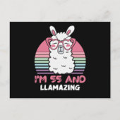 55 Year Old Bday Llamazing 55th Birthday Llama Briefkaart (Voorkant)