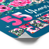 55 Year Old Made In 1971 Floral 55th Birthday Wome Poster (Hoek)