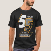 55 Years Of Being Awesome 55th Birthday T-shirt (Voorkant)