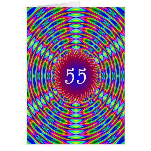 55e Abstracte Trippy Swirls van Birthday (Voorkant)