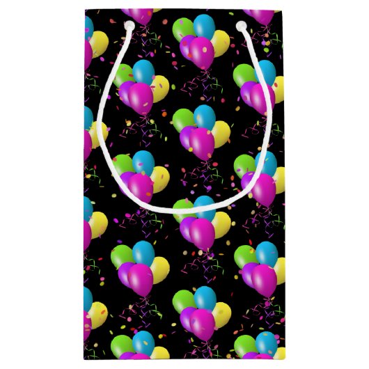 55e Birthday-ballonnen en Confetti Small Gift Bag Klein Cadeauzakje (Achterkant)