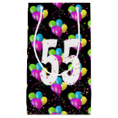 55e Birthday-ballonnen en Confetti Small Gift Bag Klein Cadeauzakje (Voorkant)