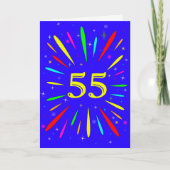 55e 'Birthday Explosion'-Kaart Kaart (Voorkant)